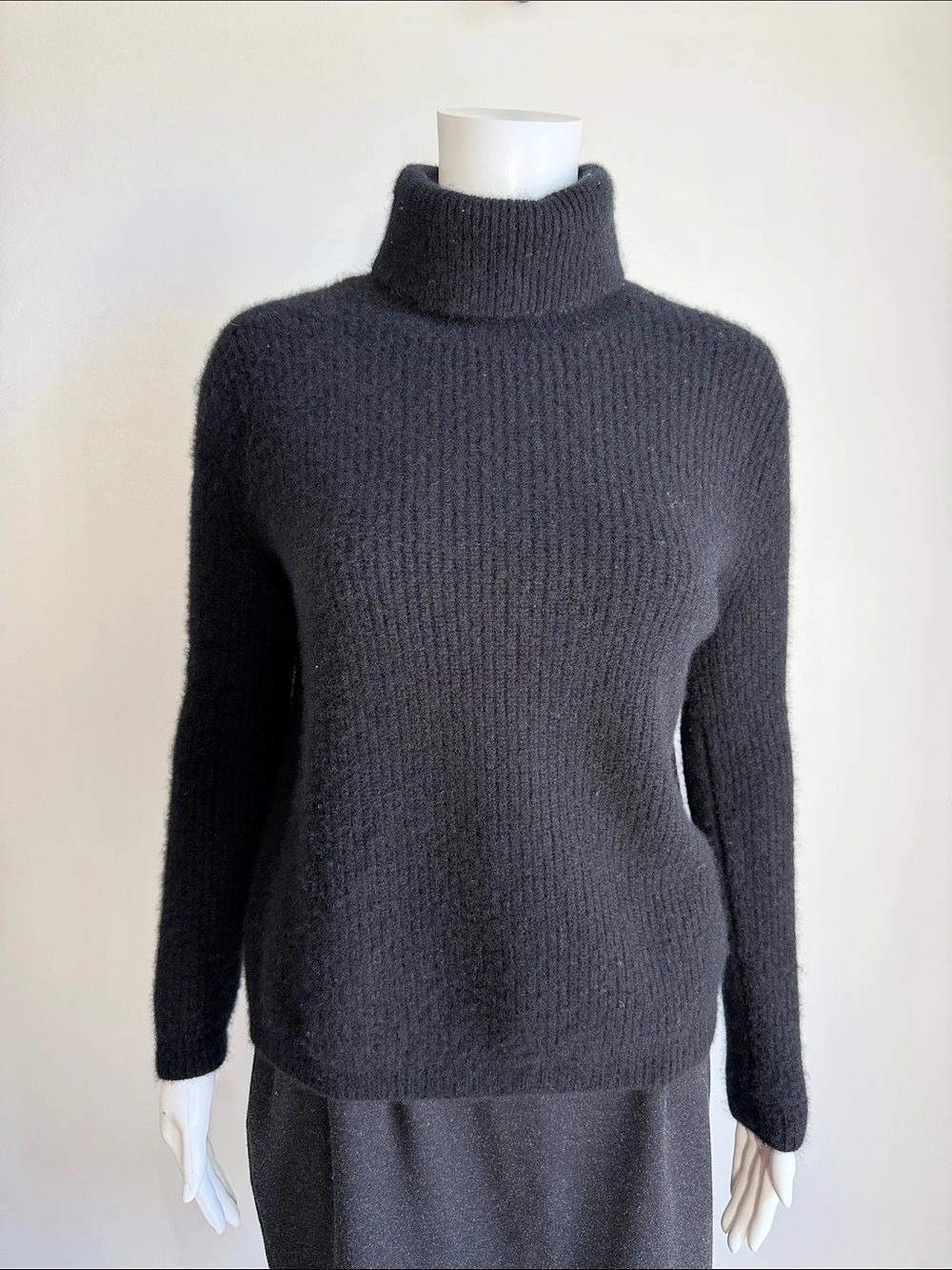 Quince 100% Cashmere Turtleneck Sweater Black Size XS